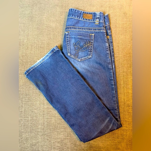 Guess Daredevil Rhinestone Boot Cut Jeans W28 - Picture 2 of 8
